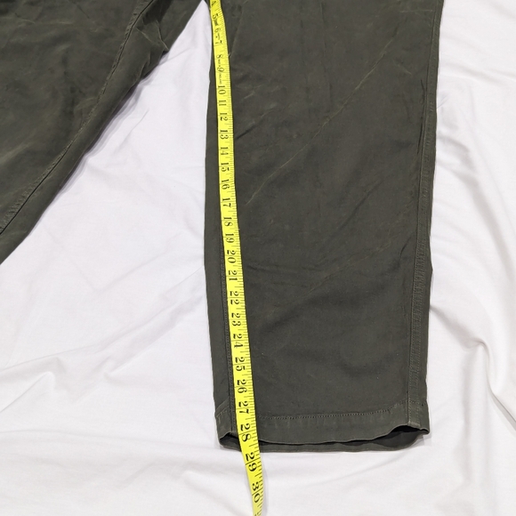 Edwin Isla Juniper olive green pleated wide leg barrel pants size 26 (size 2/4) - Picture 9 of 13